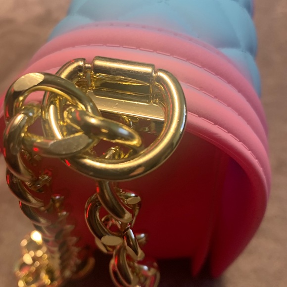 Summery Bubblegum Rubberized Shoulder Bag - Picture 6 of 10